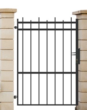 monex antracit kiskapu bal oldali modern fém kerítés